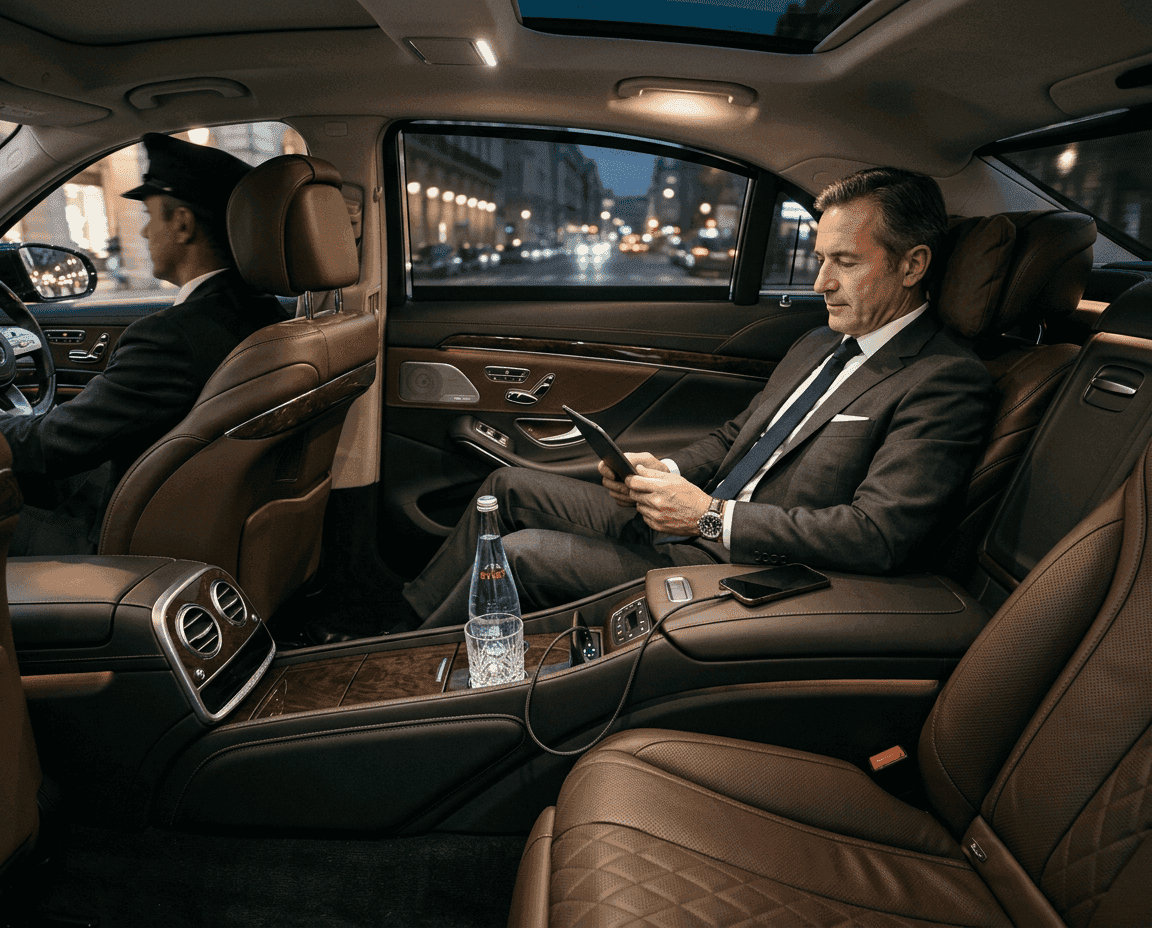 A chauffeur on hold, not a single ride